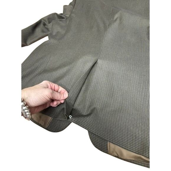 NEW!"Chaps" Mens Houndstooth Blazer Brown & Black SZ 46L Office Dinner PLZ READ! - Picture 10 of 13
